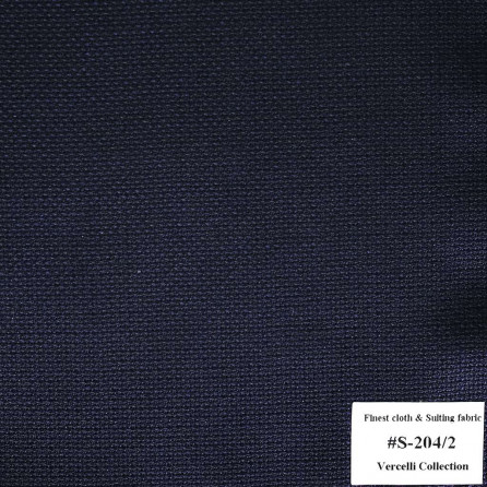 S-204/2 Vercelli V8 - Vải Suit 95% Wool - Xanh Tím